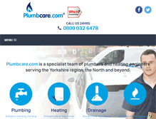 Tablet Screenshot of plumbcare.com